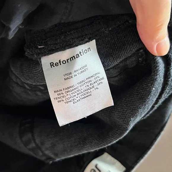 Reformation Gray Wide Leg, High Rise Jeans Size 24 A31 - Picture 10 of 12